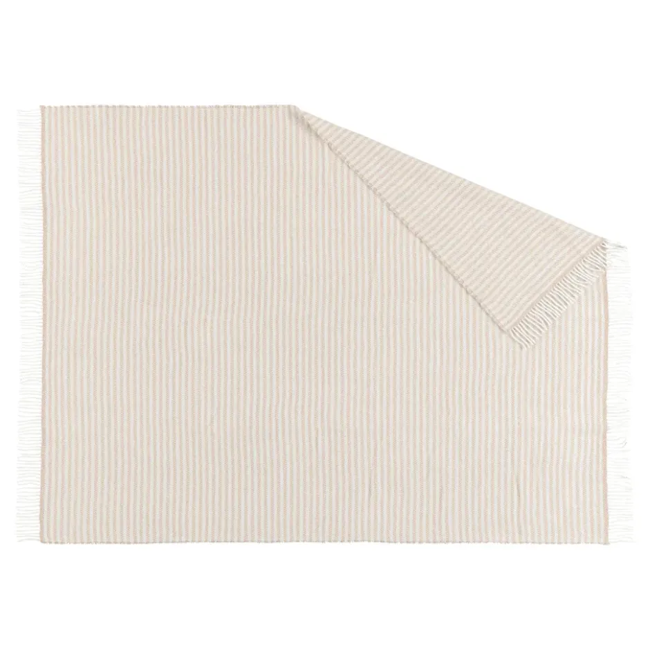 Tidal ullpläd 130x180 cm, Beige