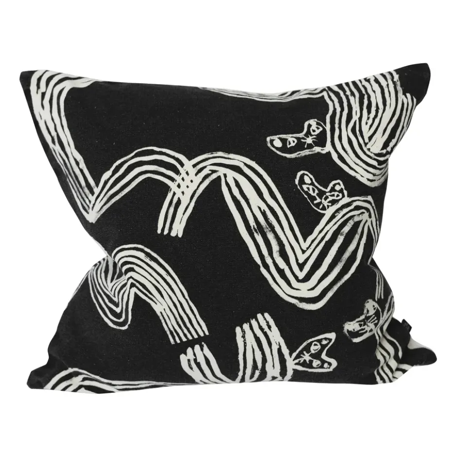 Tiger kuddfodral 48x48 cm, Svart