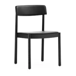 Timb stol med dyna, Black/ Ultra Leather - Black