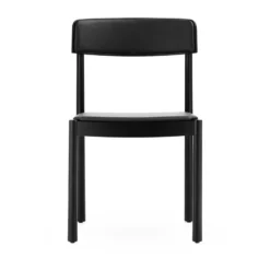 Timb stol med dyna, Black/ Ultra Leather - Black
