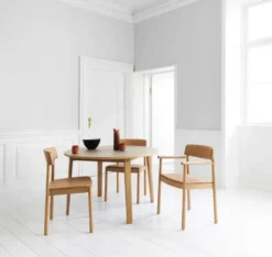 Timb stol med dyna, Tan/ Ultra Leather - Camel