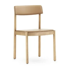 Timb stol med dyna, Tan/ Ultra Leather - Camel