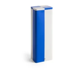 Tin Container Slim förvaringsburk, Slim blue-off white