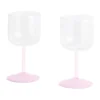 Tint vinglas 25 cl 2-pack, Clear-jade light pink-light pink