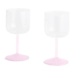 Tint vinglas 25 cl 2-pack, Clear-jade light pink-light pink