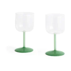 Tint vinglas 25 cl 2-pack, Clear-jade light green-jade dark green