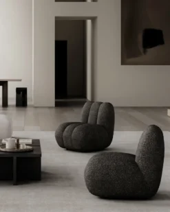 Toe loungefåtölj bouclé, Deep taupe