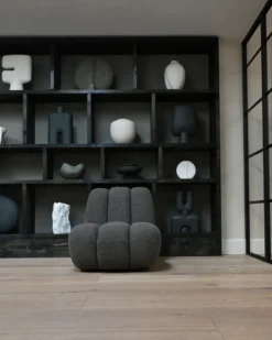 Toe loungefåtölj bouclé, Deep taupe