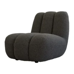 Toe loungefåtölj bouclé, Deep taupe
