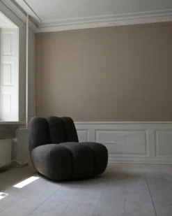 Toe loungefåtölj bouclé, Deep taupe