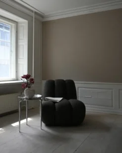 Toe loungefåtölj bouclé, Deep taupe
