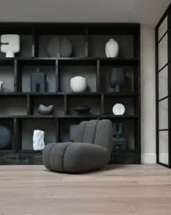 Toe loungefåtölj bouclé, Deep taupe