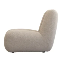 Toe loungefåtölj bouclé, Smoked sand