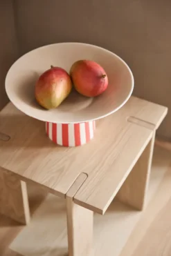 Toppu centerpiece hög Ø30x17 cm, Red-peach