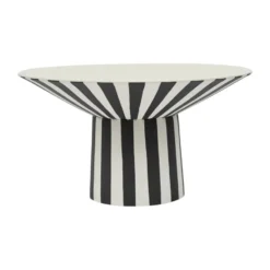 Toppu centerpiece hög Ø30x17 cm, White-black