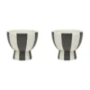 Toppu äggkopp 2-pack, White-black