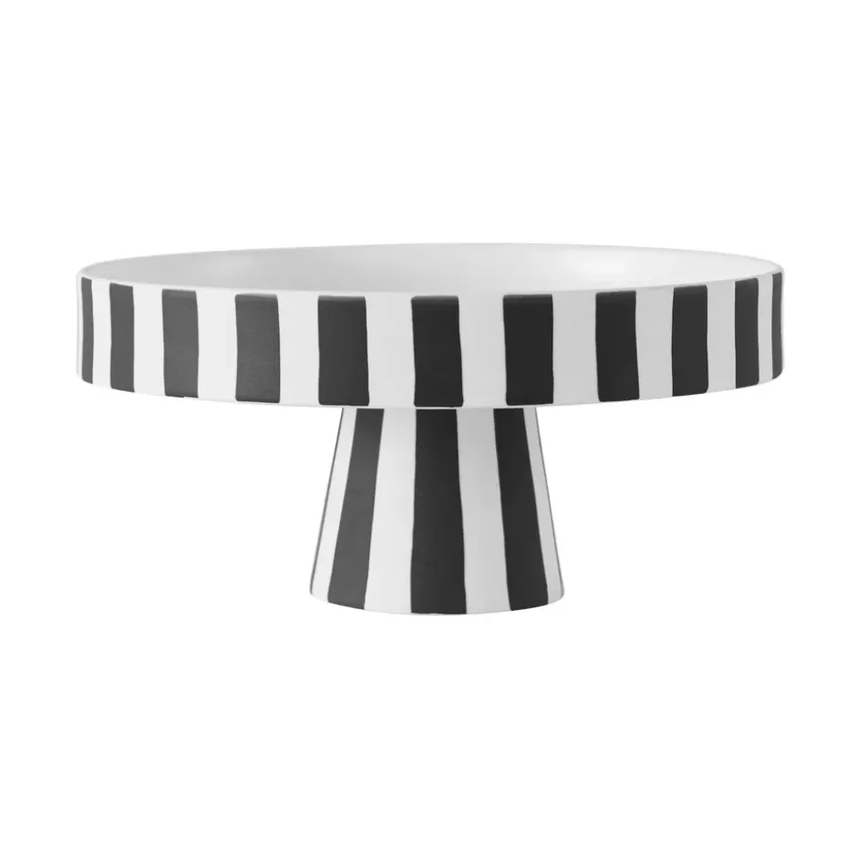 Toppu serveringsfat Ø20 cm, Svart-vit