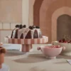 Toppu serveringsfat stor Ø27 cm, Caramel-rose