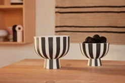 Toppu skål Ø15 cm, Svart-vit