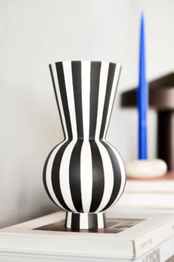 Toppu vas Ø14,5 cm, Black-white