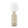 Torrano bordslampa portabel, Beige travertine