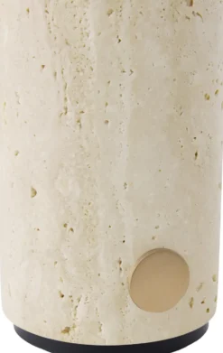 Torrano bordslampa portabel, Beige travertine