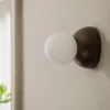 Torrano vägglampa/plafond 13 cm, Brunbetsad ek