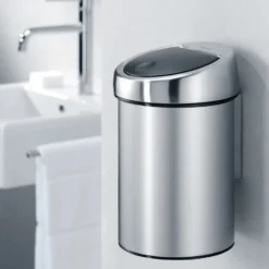 Touch Bin soptunna 3 liter vägghängd, matt steel