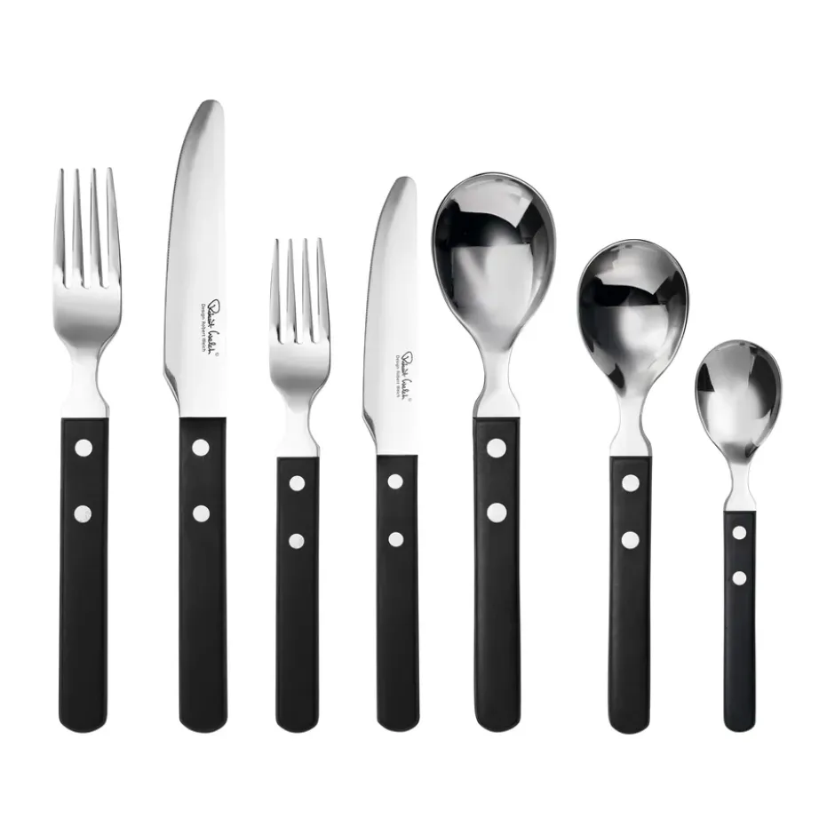 Trattoria bestickset 56 delar, Svart