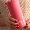 Travel Life termosflaska med sugrör 50 cl, Hi-cherry pink