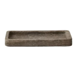 Travertine dekorationsbricka 13x25 cm, Brun