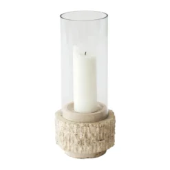 Travertine ljuslykta, 30 cm