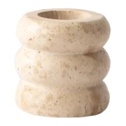 Travertine ljusstake, Medium 8 cm