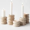 Travertine ljusstake, Small 5 cm