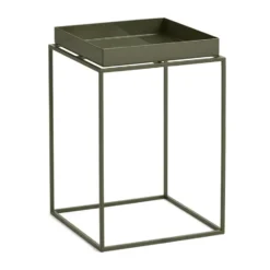 Tray Table medium brickbord, Olive green, 30x30x44 cm