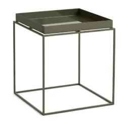 Tray Table medium brickbord, Olive green, 40x40x44 cm