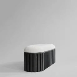 Tribu bänk linne, Coffee-white chalk
