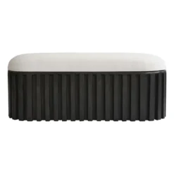 Tribu bänk linne, Coffee-white chalk