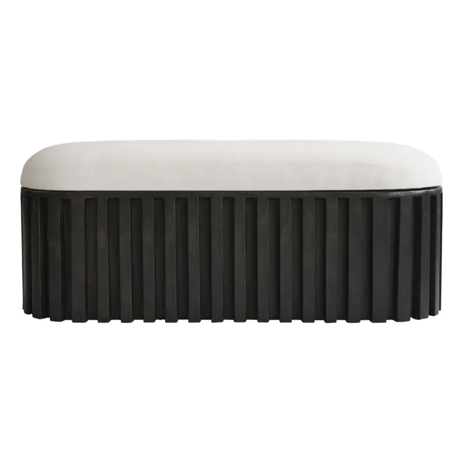 Tribu bänk linne, Coffee-white chalk