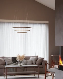 Trione taklampa Ø80 cm, Natur