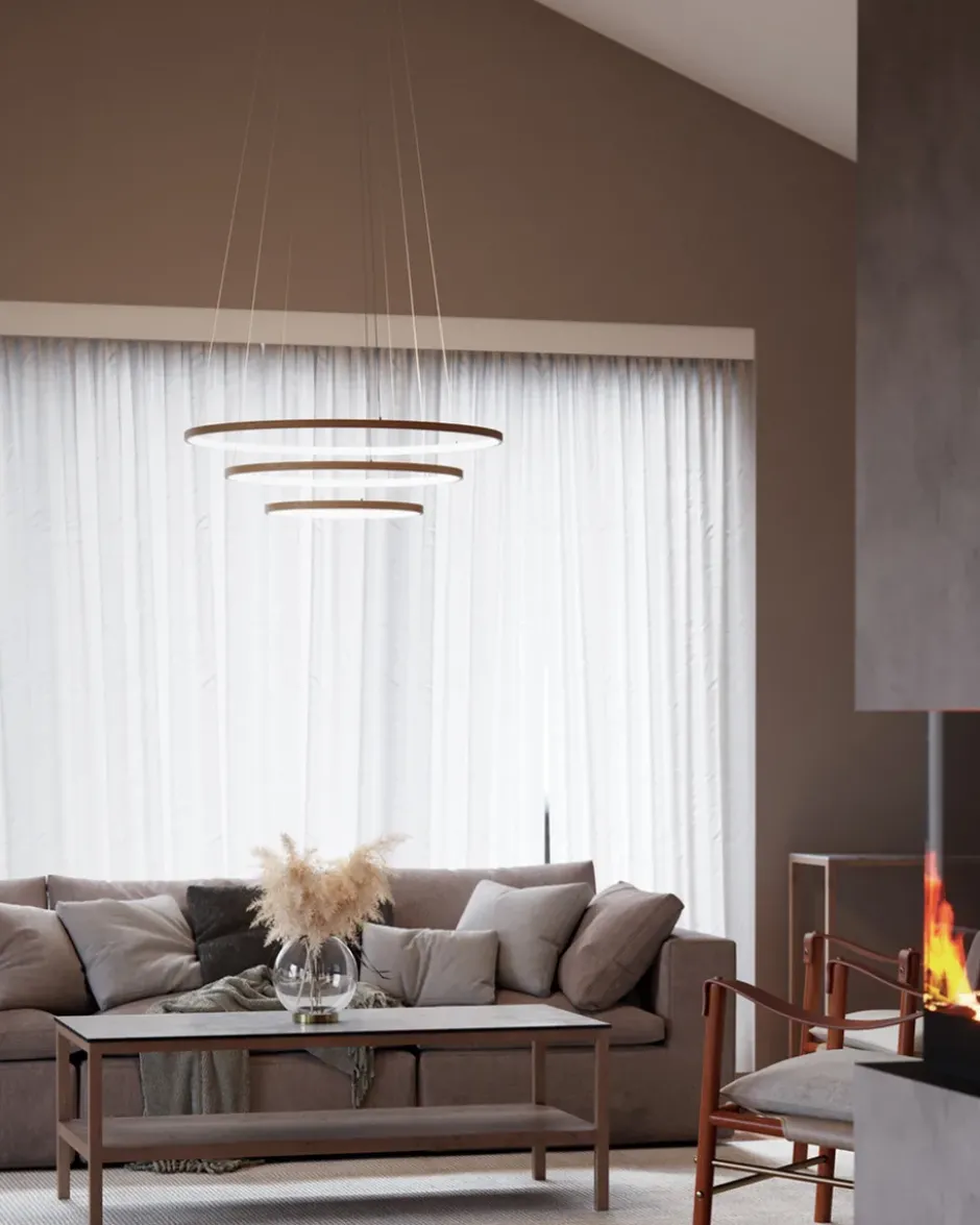Trione taklampa Ø80 cm, Natur
