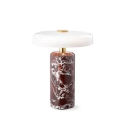 Trip bordslampa Ø17x21 cm marmor, Burgundy-opal