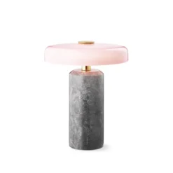 Trip bordslampa Ø17x21 cm marmor, Silver-rosa