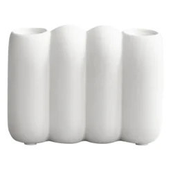 Tube ljusstake Bone white, 11x14,5 cm