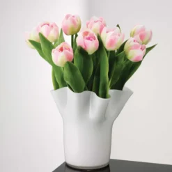 Tulip vas 20 cm, Vit