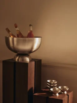 Tumbled glasskål, Rostfritt stål