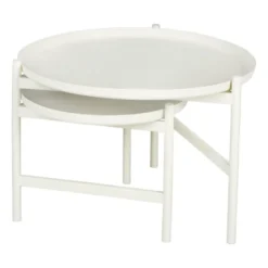 Turner table sidobord Ø70 cm, White