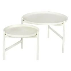 Turner table sidobord Ø70 cm, White