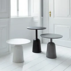 Turn justerbart bord Ø55 cm, Varmgrå