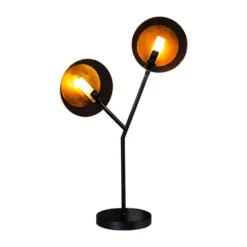Turno bordslampa 59 cm, Matt svart-guld